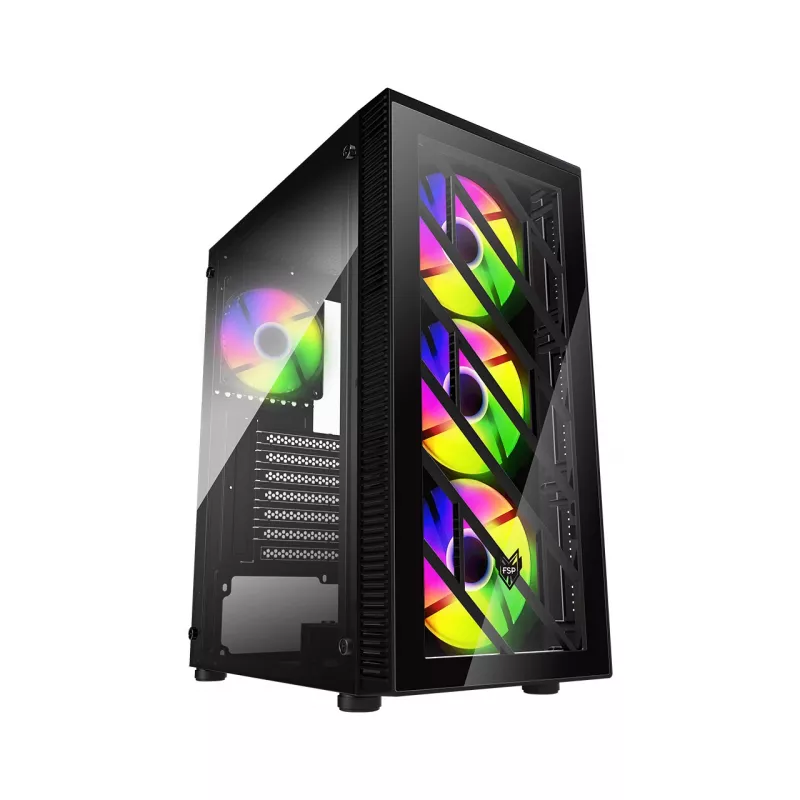 FSP CMT192 korpusas Midi Tower mITX, mATX, ATX juodas fiksuotas RGB