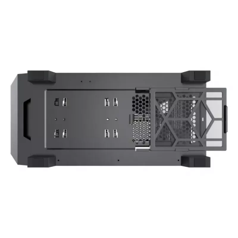 PC Midi Tower korpusas XILENCE XG151 — juodas, palaiko ATX/Micro-ATX/Mini-ITX, apatinis PSU, 2x 3,5 colio + 4x 2,5 colio nišos