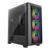 PC Midi Tower korpusas XILENCE XG151 — juodas, palaiko ATX/Micro-ATX/Mini-ITX, apatinis PSU, 2x 3,5 colio + 4x 2,5 colio nišos