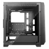PC Midi Tower korpusas XILENCE XG151 — juodas, palaiko ATX/Micro-ATX/Mini-ITX, apatinis PSU, 2x 3,5 colio + 4x 2,5 colio nišos