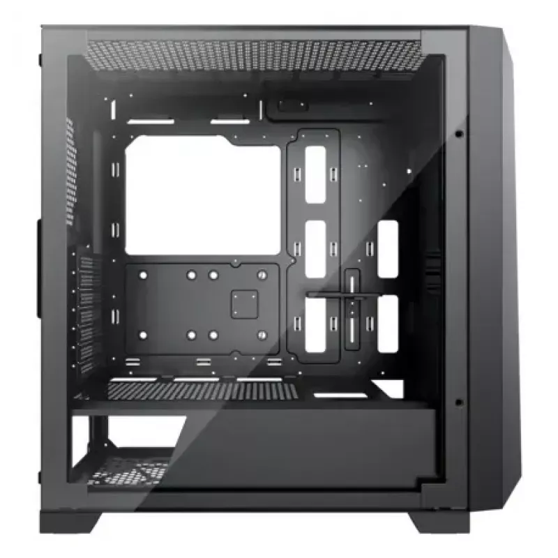 PC Midi Tower korpusas XILENCE XG151 — juodas, palaiko ATX/Micro-ATX/Mini-ITX, apatinis PSU, 2x 3,5 colio + 4x 2,5 colio nišos