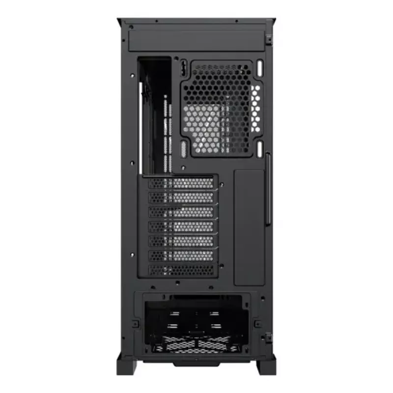 PC Midi Tower korpusas XILENCE XG151 — juodas, palaiko ATX/Micro-ATX/Mini-ITX, apatinis PSU, 2x 3,5 colio + 4x 2,5 colio nišos
