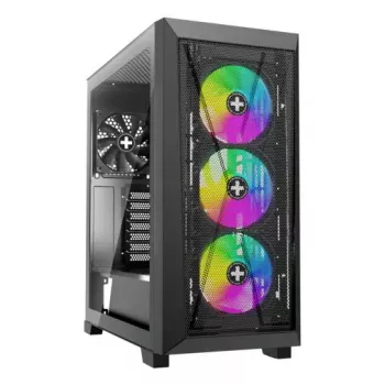 PC Midi Tower korpusas XILENCE XG151 — juodas, palaiko ATX/Micro-ATX/Mini-ITX, apatinis PSU, 2x 3,5 colio + 4x 2,5 colio nišos