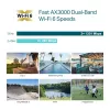 TP-Link Omada AX3000 vidaus/lauko „WiFi 6“ prieigos taškas, 2,4 GHz, 5 GHz, 3000 Mbit/s, WPA, WPA-Enterprise, WPA2, WPA2-Enterprise, WPA3, WPA3-Enterprise, 10,100,1000 Mbit/s