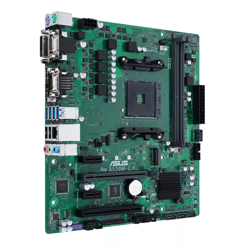 ASUS PRO A520M-C II/CSM AMD A520 lizdas AM4 mikro ATX