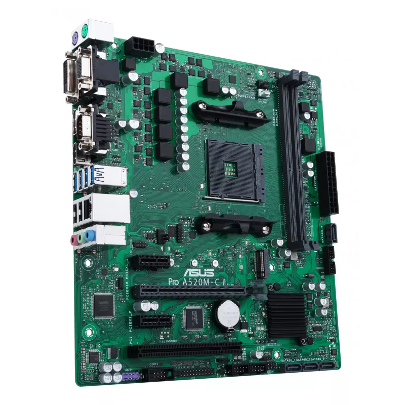 ASUS PRO A520M-C II/CSM AMD A520 lizdas AM4 mikro ATX
