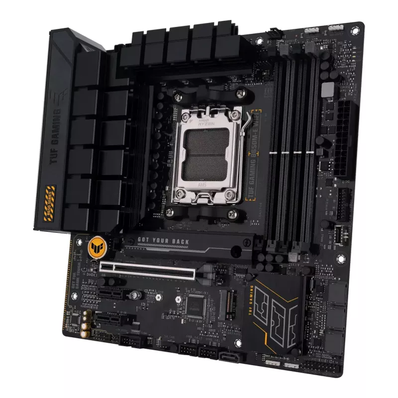 Motininė plokštė ASUS TUF GAMING B650M‑E WIFI, AMD B650, Socket AM5, micro ATX, DDR5, 4x DIMM, 128GB, Wi‑Fi 6, Bluetooth 5.2