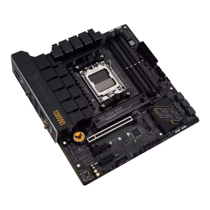 Motininė plokštė ASUS TUF GAMING B650M‑E WIFI, AMD B650, Socket AM5, micro ATX, DDR5, 4x DIMM, 128GB, Wi‑Fi 6, Bluetooth 5.2