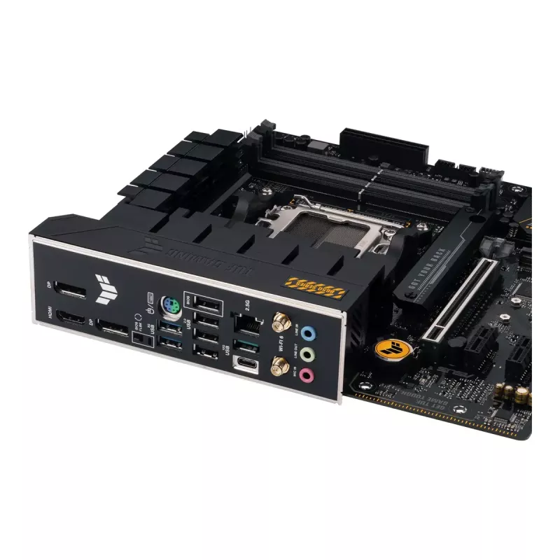 Motininė plokštė ASUS TUF GAMING B650M‑E WIFI, AMD B650, Socket AM5, micro ATX, DDR5, 4x DIMM, 128GB, Wi‑Fi 6, Bluetooth 5.2