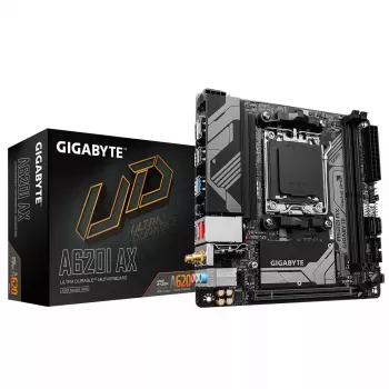 GIGABYTE A620I AX pagrindinė plokštė, AMD A620, lizdas AM5, Mini-ITX