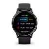 Išmanusis laikrodis GARMIN Vivoactive 5 Juoda — 42 mm korpusas, AMOLED 1,2 col., GPS/GLONASS/Galileo, 5 ATM, optinis ŠSD, SpO2, 11 d. baterija