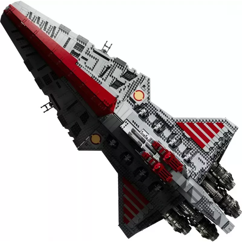 LEGO Star Wars Republic Venator Class Attack Cruiser 75367 — konstravimo rinkinys, 5 374 vnt., 320×1 090×540 mm, 2 minifigūrėlės, amžius 18+