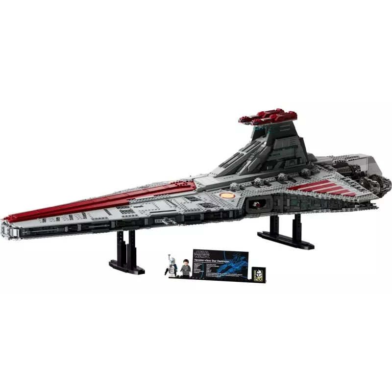 LEGO Star Wars Republic Venator Class Attack Cruiser 75367 — konstravimo rinkinys, 5 374 vnt., 320×1 090×540 mm, 2 minifigūrėlės, amžius 18+