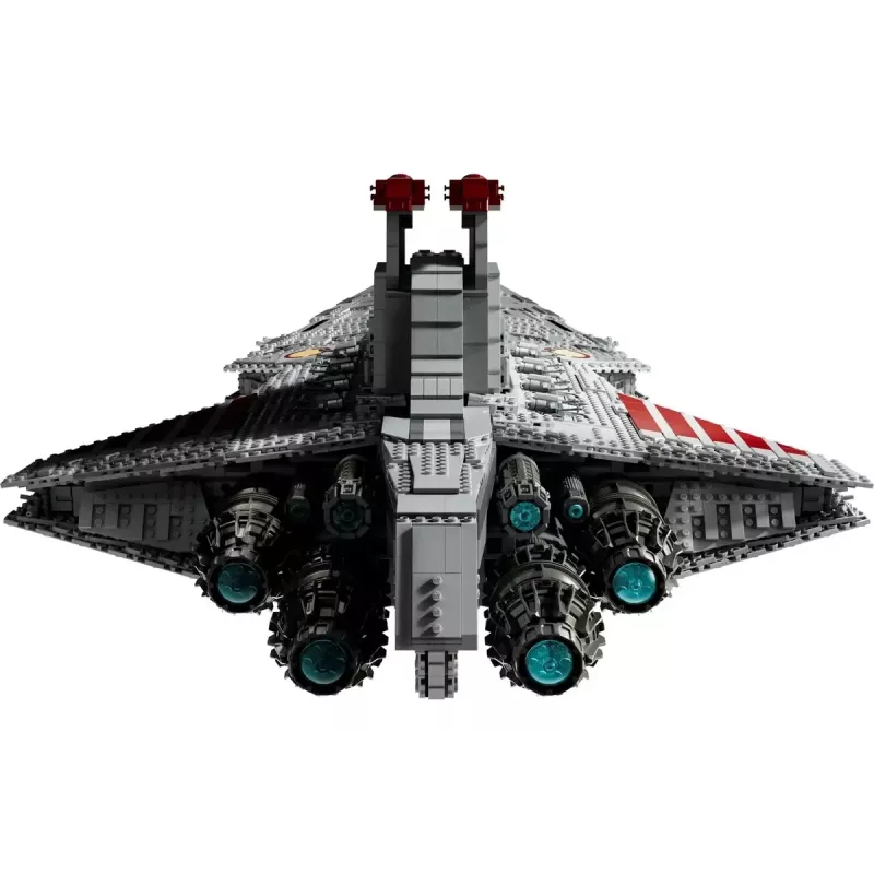 LEGO Star Wars Republic Venator Class Attack Cruiser 75367 — konstravimo rinkinys, 5 374 vnt., 320×1 090×540 mm, 2 minifigūrėlės, amžius 18+