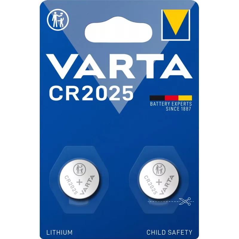 VARTA baterija ličio sagos elementas CR2025 3V 1x2