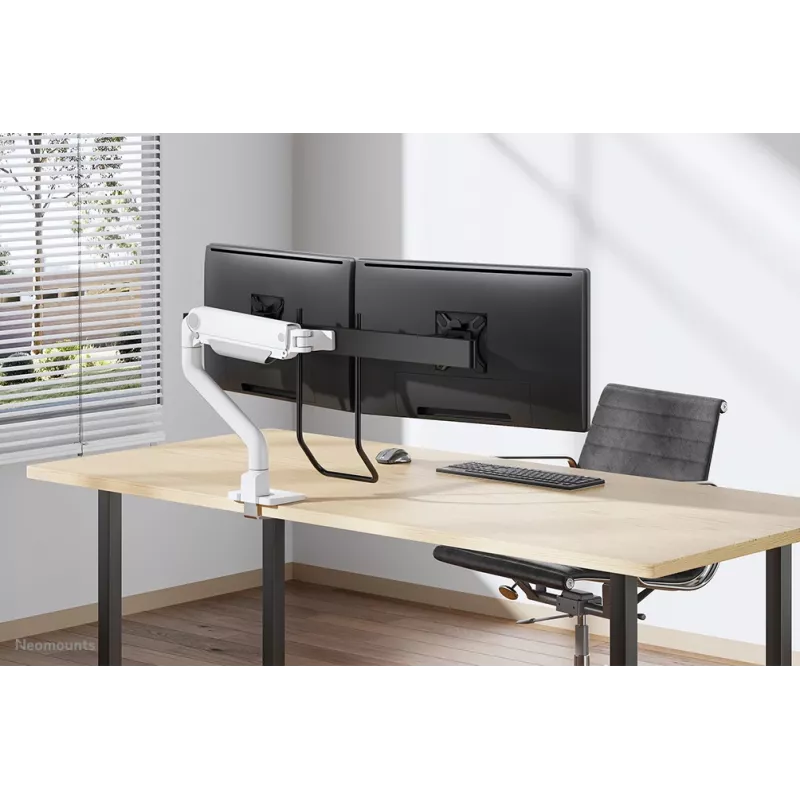 Neomounts DS75S-950WH2 Monitoro laikiklis 17-32 colių - dujinė spyruoklė - tvirtinimas prie stalo - 180° stabdymo mechanizmas