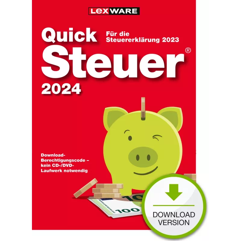 Lexware QuickSteuer 2024 Mokesčių deklaracija 1 licencija 1 metai