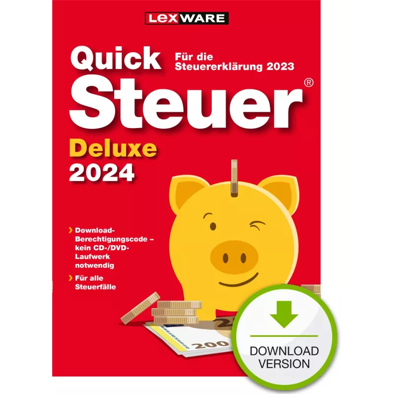 Lexware QuickSteuer Deluxe 2024 Mokesčių deklaravimas 1 licencija 1 metai