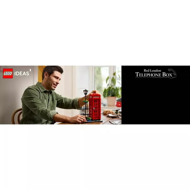 Konstruktorius LEGO raudona Londono telefono būdelė 21347 – modulinis kolekcinis rinkinys, 1460 dalių, 18+
