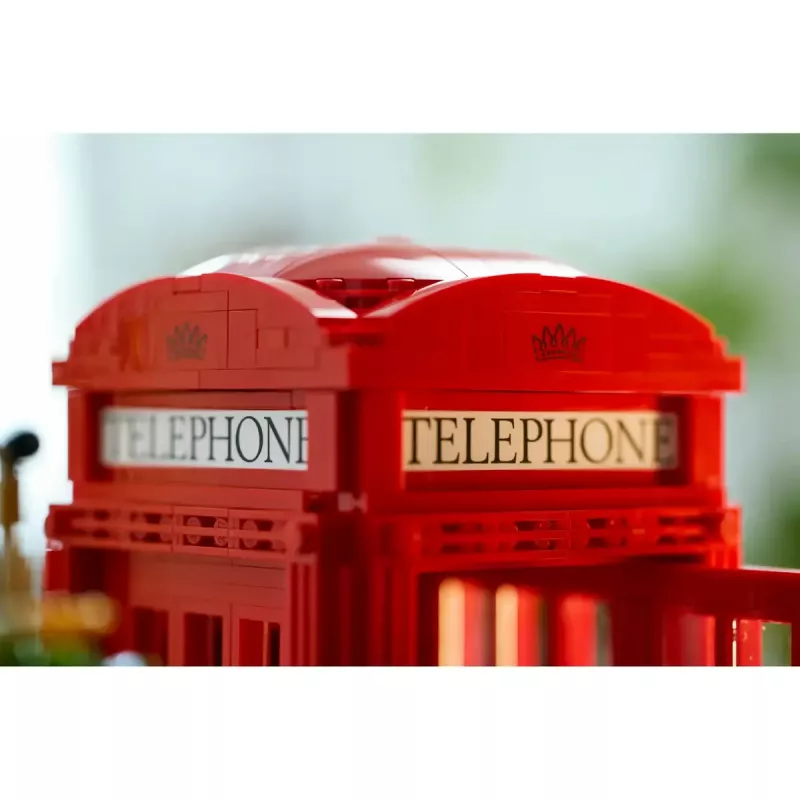 Konstruktorius LEGO raudona Londono telefono būdelė 21347 – modulinis kolekcinis rinkinys, 1460 dalių, 18+