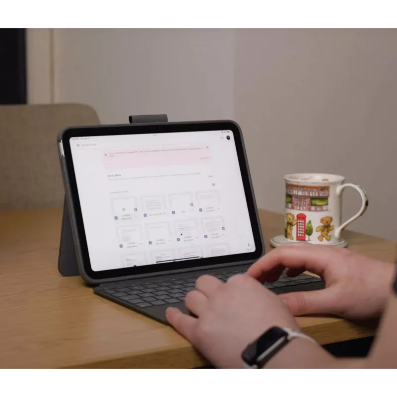 LOGITECH Combo Touch for iPad (10th gen) - Oxford Pilka - German Qwertz