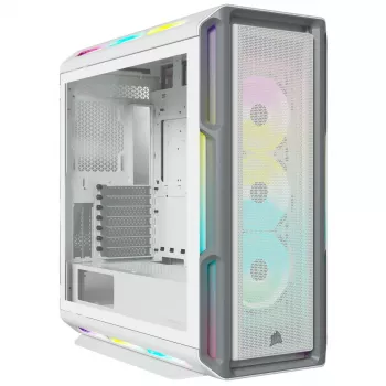 CORSAIR Mid-tower ATX Pc Case - Icue 5000t - RGB Tempered Glass - White