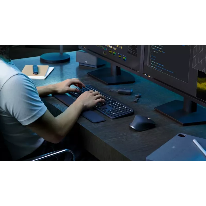LOGITECH MX Keys S klaviatūra, grafito spalvos, QWERTZ, vokiečių k.