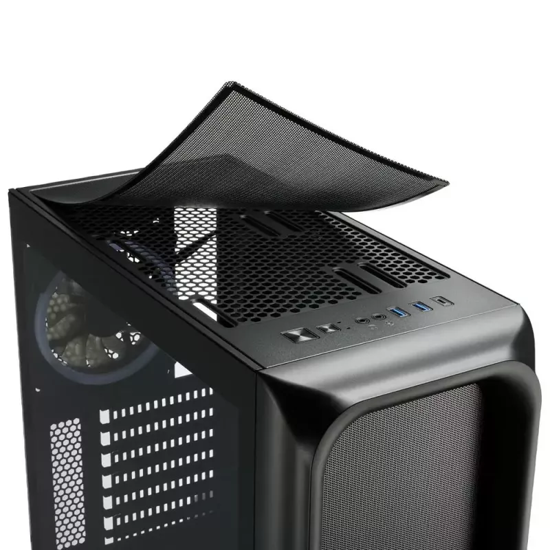 Kompiuterio korpusas Sharkoon TK5M RGB ATX stalinių kompiuterių juodas
