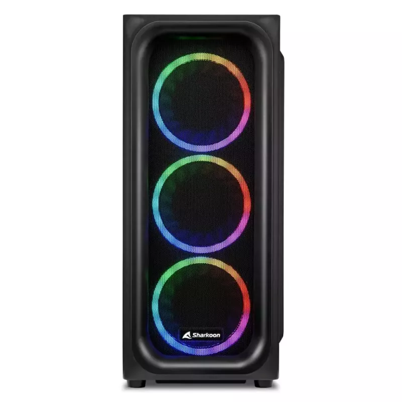 Kompiuterio korpusas Sharkoon TK5M RGB ATX stalinių kompiuterių juodas