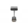 DIGITUS ASSMANN DisplayPort adapterio laidas, DP - DVI (24+5) M/F, 15cm su fiksavimu, DP 1.2 suderinamas, CE juodas