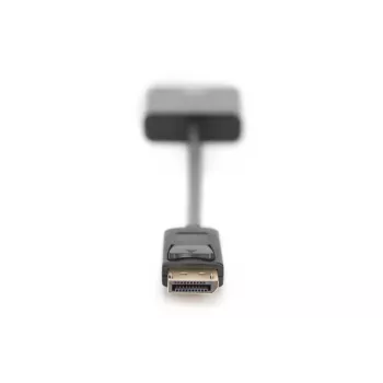 DIGITUS ASSMANN DisplayPort adapterio laidas, DP - DVI (24+5) M/F, 15cm su fiksavimu, DP 1.2 suderinamas, CE juodas