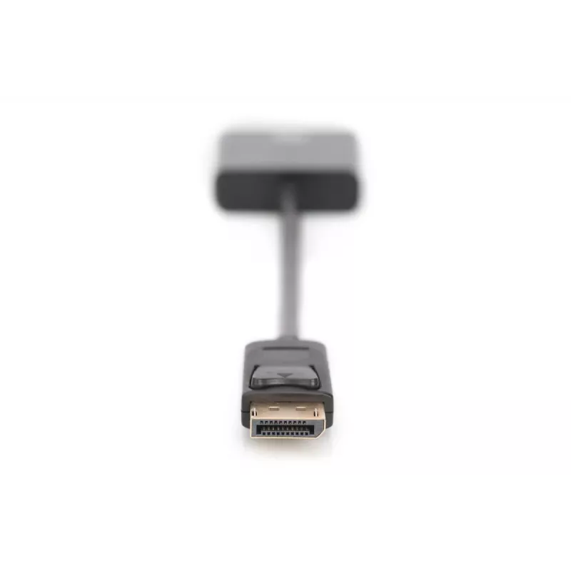 DIGITUS ASSMANN DisplayPort adapterio laidas, DP - DVI (24+5) M/F, 15cm su fiksavimu, DP 1.2 suderinamas, CE juodas