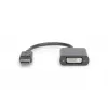DIGITUS ASSMANN DisplayPort adapterio laidas, DP - DVI (24+5) M/F, 15cm su fiksavimu, DP 1.2 suderinamas, CE juodas