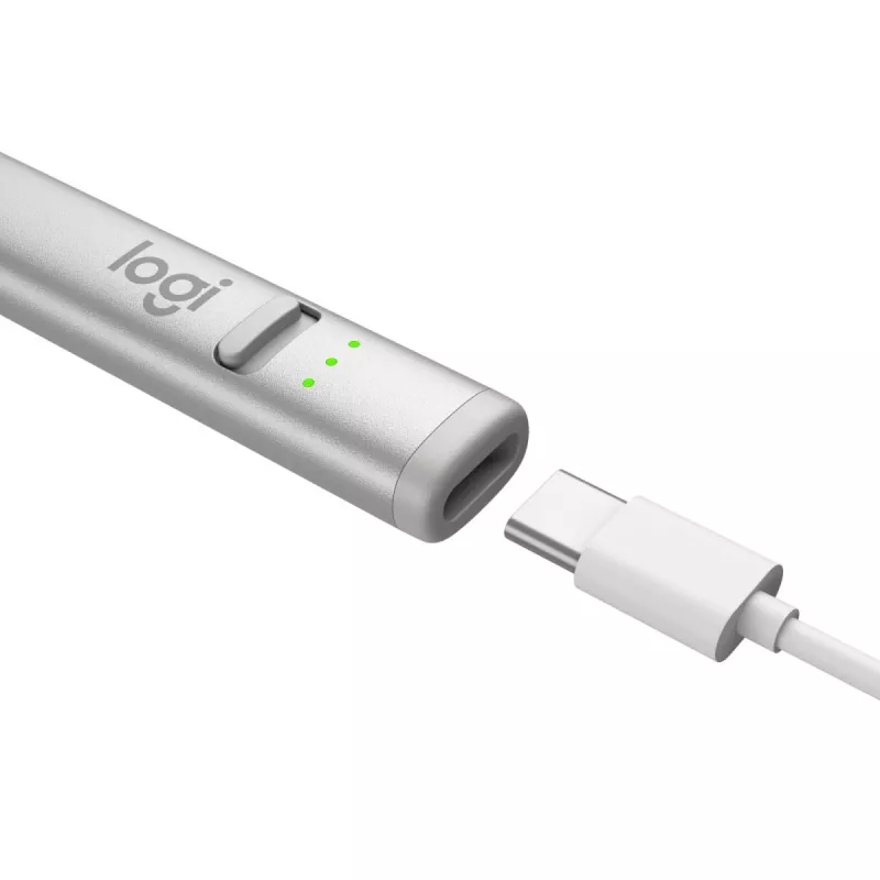 LOGITECH Crayon skaitmeninis pieštukas USB-C, sidabrinis