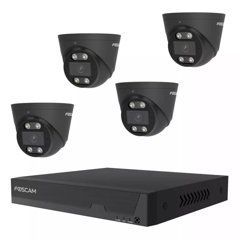 Vaizdo stebėjimo rinkinys Foscam FN9108E-T4-2T JUODAS Laidinis 8 kanalų