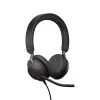 Jabra Evolve2 40 SE USB-C, UC Stereo, laidinis, skambučiai/muzika, 20–20000 Hz, 188 g, ausinės, juodos