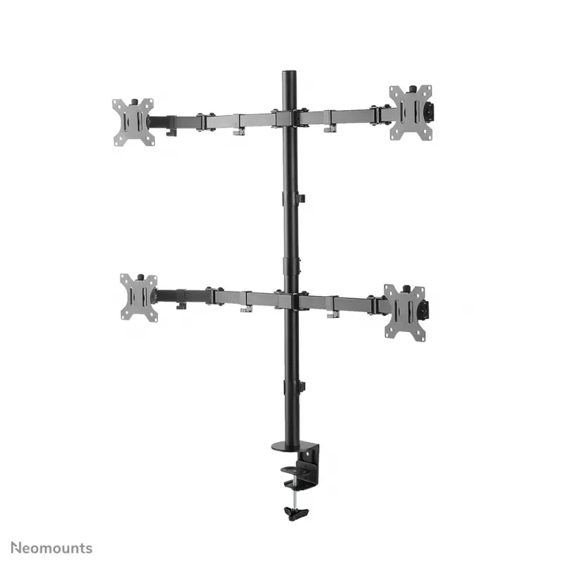 Neomounts FPMA-D550D4Juoda monitoriaus laikiklis 13-32 colių, Spaustuvas / Grometas, 6 kg, 33 cm (13 colių), 81,3 cm (32 colių), 100 x 100 mm, Juoda