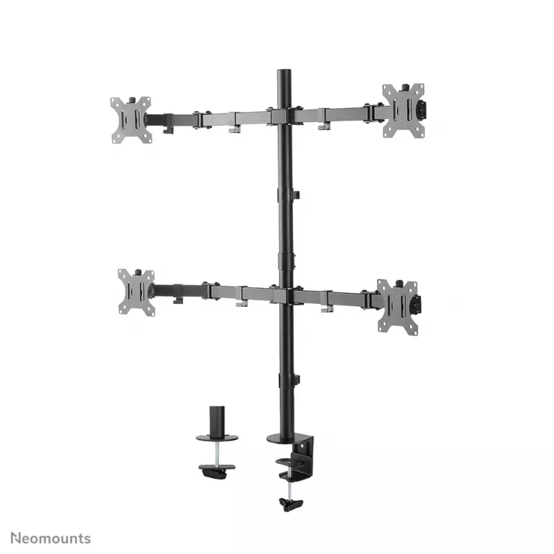 Neomounts FPMA-D550D4Juoda monitoriaus laikiklis 13-32 colių, Spaustuvas / Grometas, 6 kg, 33 cm (13 colių), 81,3 cm (32 colių), 100 x 100 mm, Juoda
