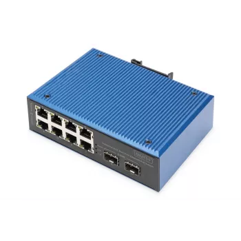 Nevaldomas komutatorius DIGITUS DN-651147 8+2 prievadų Fast Ethernet PoE 1 Gbit/s