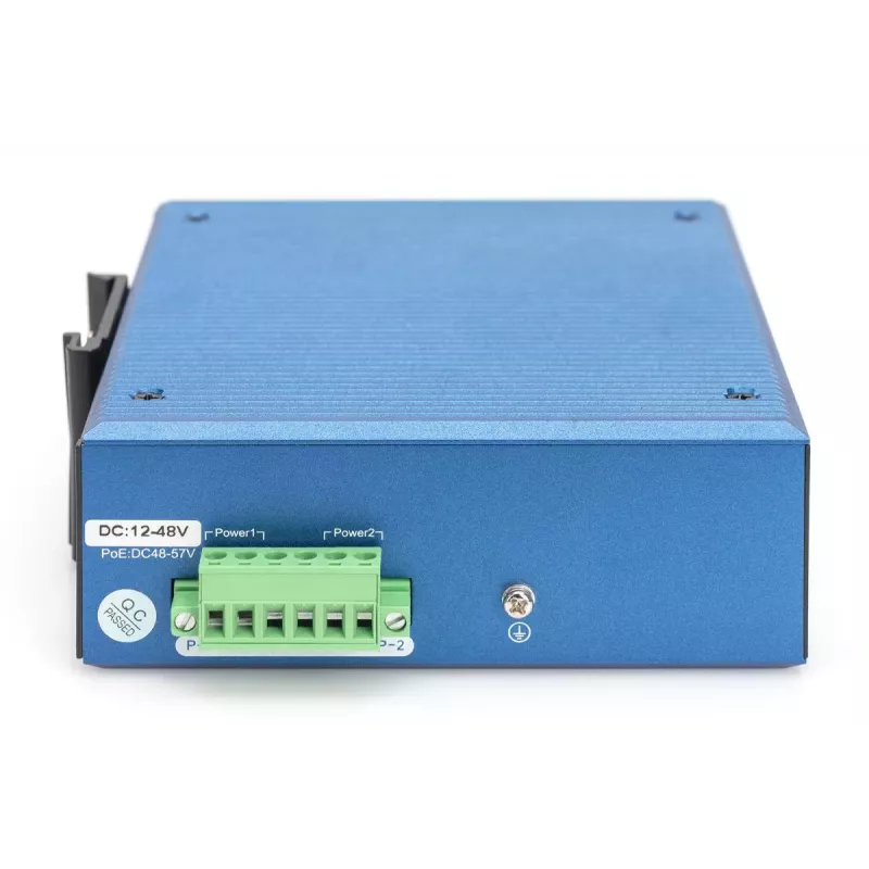 DIGITUS Industrial 8+2-Port Gigabit L2 managed Ethernet POE Switch 8xGE RJ45 + 2 SFP Port IEEE802.3at (30W)