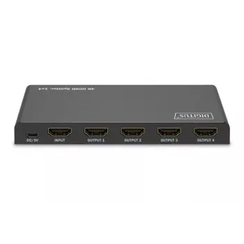 DIGITUS 1x4 HDMI skirstytuvas. 4K/60Hz HDCP 2.3. EDID valdymas