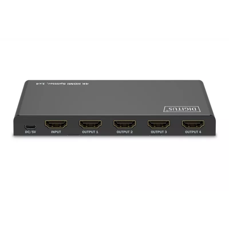 DIGITUS 1x4 HDMI skirstytuvas. 4K/60Hz HDCP 2.3. EDID valdymas