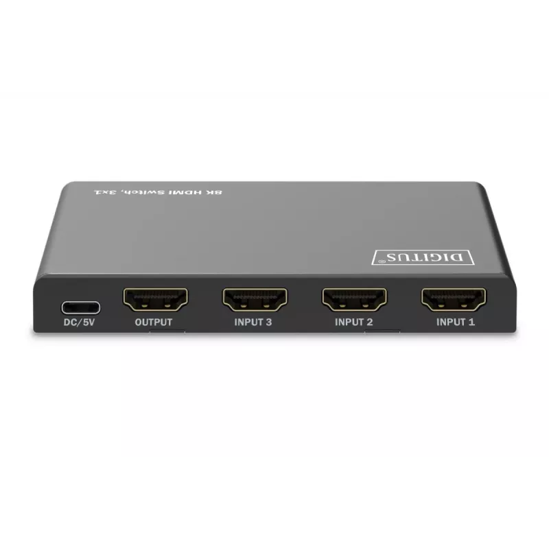 DIGITUS 3x1 HDMI jungiklis. 8K/60Hz (4:4:4). HDR. HDCP 2.3