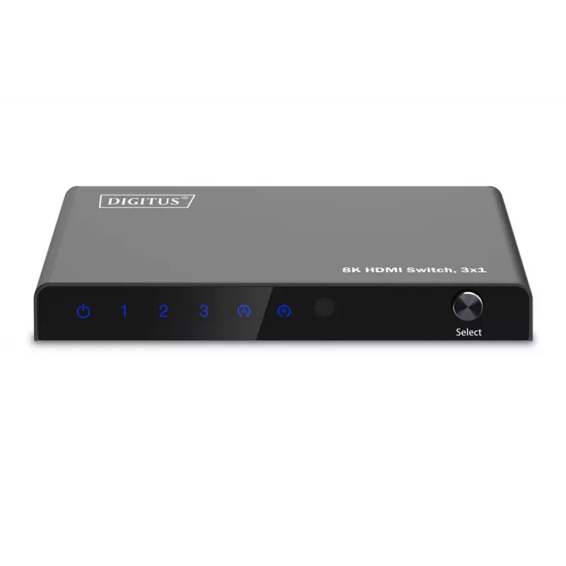 DIGITUS 3x1 HDMI jungiklis. 8K/60Hz (4:4:4). HDR. HDCP 2.3