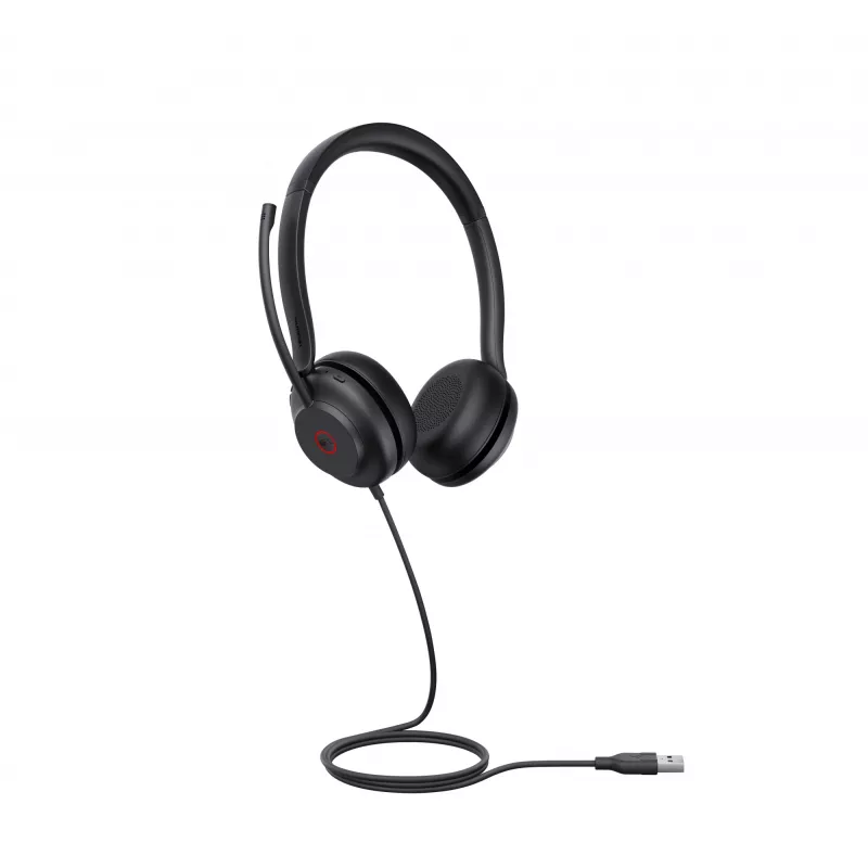 Yealink UH35 Dual Teams USB-A laisvų rankų įranga, laidinė, biurui / skambučių centrui, 20–20000 Hz, 139,5 g, ausinės, juoda