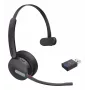 Yealink WH64 Hybrid Mono UC ausinės Belaidis Galvos juostelė Biuras/Skambučių centras Micro-USB Bluetooth Juoda