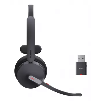 Yealink WH64 Hybrid Mono UC ausinės Belaidis Galvos juostelė Biuras/Skambučių centras Micro-USB Bluetooth Juoda