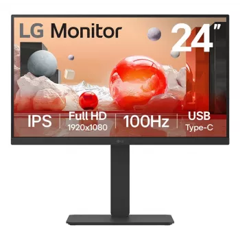 LG 24BA750-B kompiuterio monitorius 60,5 cm (23,8 colių) 1920 x 1080 pikselių Full HD LCD juodas