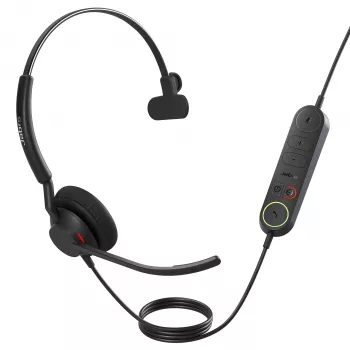 Jabra Engage 40 - (Inline Link) USB-A UC Mono, laidinis, biurui/skambučių centrui, 50 - 20000 Hz, 45 g, ausinės, juodos