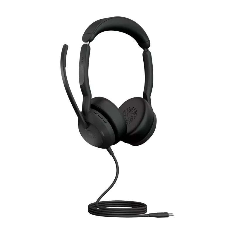 Jabra Evolve2 50 - USB-C MS Stereo, laidinis, 20 - 20000 Hz, biuras/skambučių centras, 127 g, ausinės, juodos